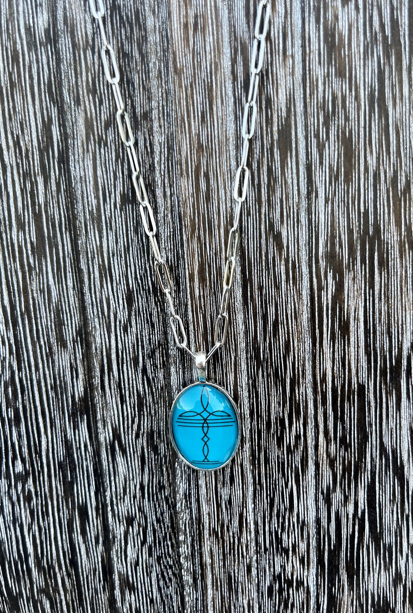 Boot Stitch 1A  Necklace