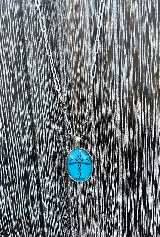 Boot Stitch 1A  Necklace