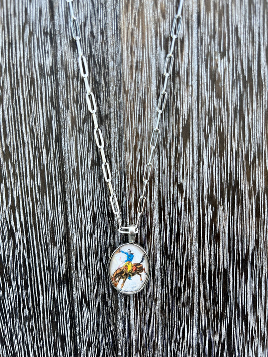 Bronc Rider 1B Necklace
