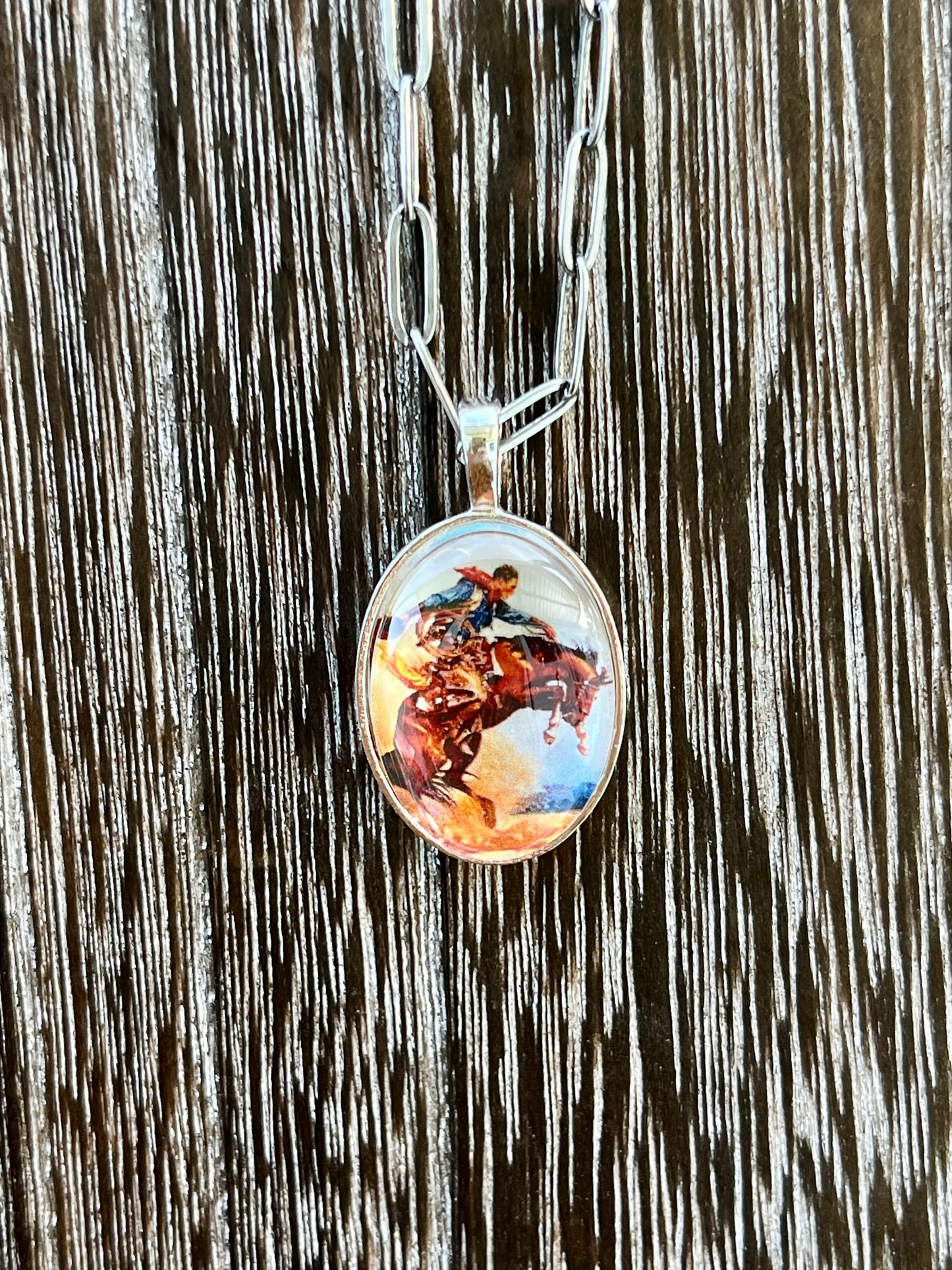 Bronc Rider 1E Necklace